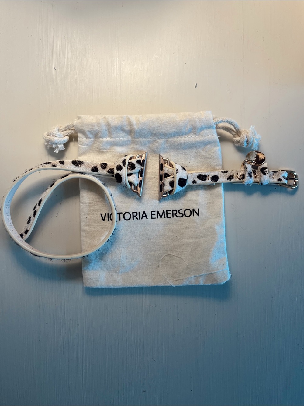 Victoria Emerson Dalmatian Print Wrap Bracelet - Cream & Black